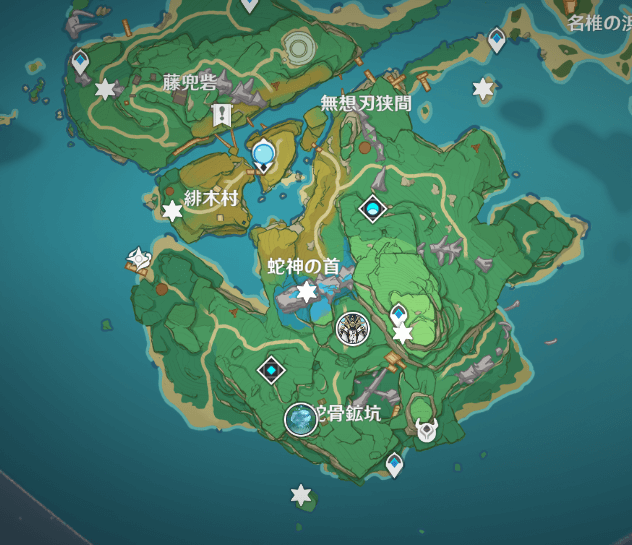 【原神】簡素な墓碑 戦没者の墓 どこ 場所 ヤシオリ島 稲妻