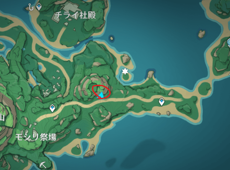 1つめの雷霊の場所
